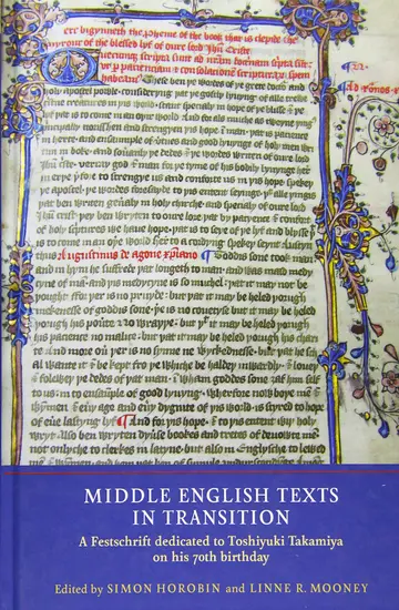 Cover of Middle English Texts in Transition