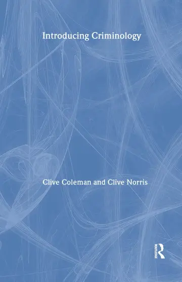 Cover of Introducing Criminology