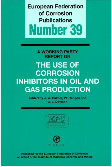 Cover of Working Party Report on the Use of Corrosion Inhibitors in Oil and Gas Production