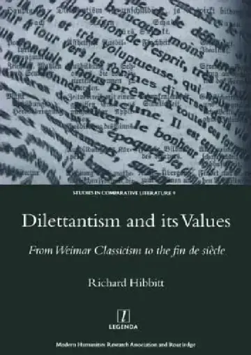 Cover of Dilettantism and Its Values