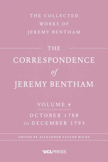 Cover of The Correspondence of Jeremy Bentham, Volume 4