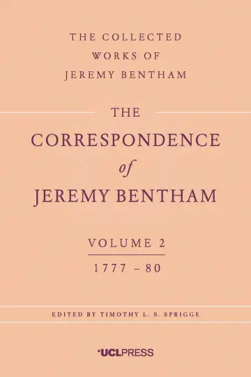 Cover of The Correspondence of Jeremy Bentham, Volume 2