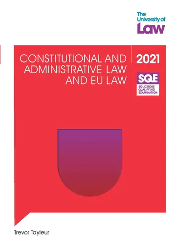 Cover of SQE - Constitutional and Administrative Law and EU Law