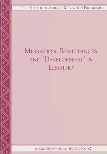 Cover of Migration, Remittances and Development in Lesotho
