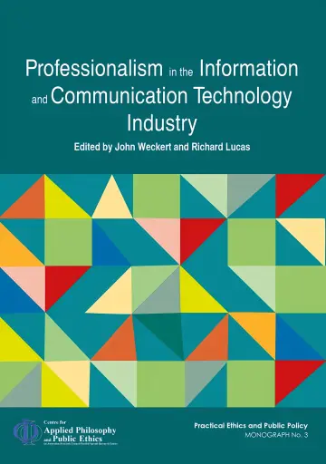 Cover of Professionalism in the information and communication technology industry
