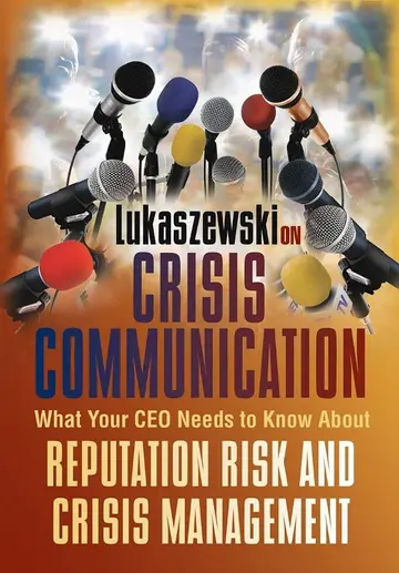 Cover of Lukaszewski on Crisis Communication