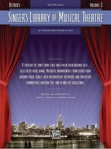 Cover of Alfred's Singer's Library of Musical Theatre