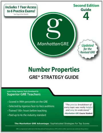 Cover of Number Properties GRE Strategy Guide, 2nd Edition