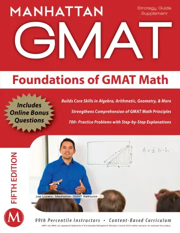 Cover of Manthattan GMAT Foundations of GMAT Math