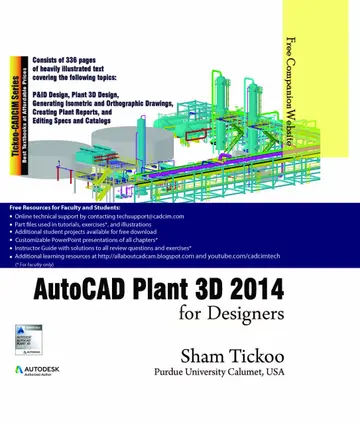 Cover of AutoCAD Plant 3D 2014 for Designers
