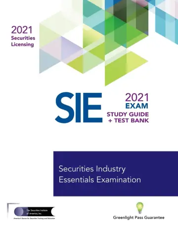 Cover of Securities Industry Essentials Exam Study Guide 2021 + Test Bank