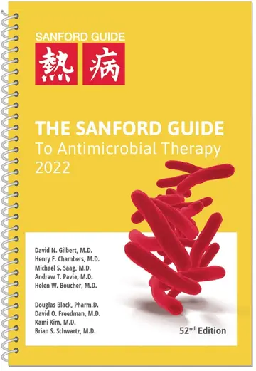 Cover of The Sanford Guide to Antimicrobial Therapy 2022