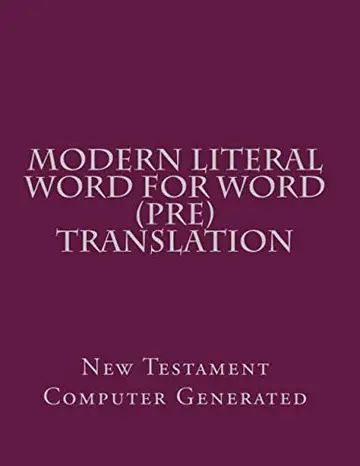 Cover of Modern Literal Word for Word (Pre) Translation