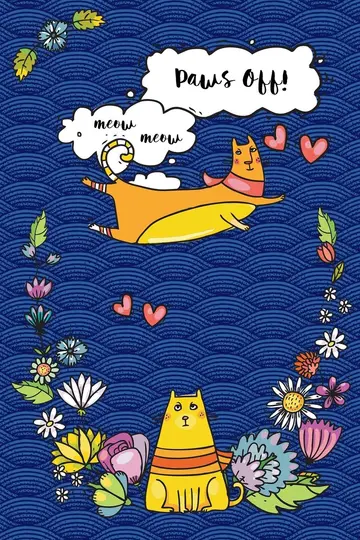 Cover of Journal Notebook for Cat Lovers Funny Flying Cartoon Cat 6