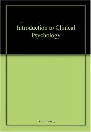 Cover of Introduction to Clinical Psychology