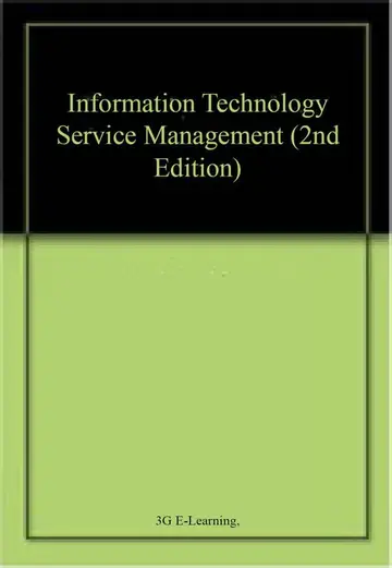 Cover of Information Technology Service Management