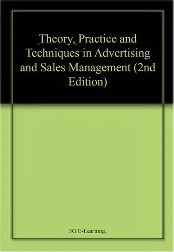 Cover of Theory, Practice and Techniques in Advertising and Sales Management