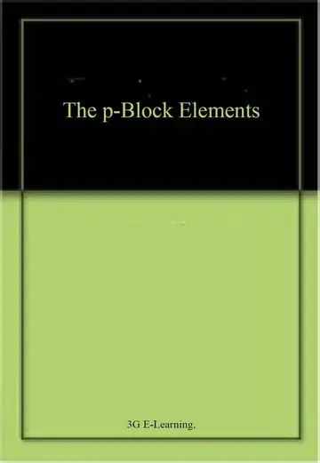 Cover of The p-Block Elements
