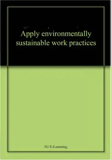 Cover of Apply environmentally sustainable work practices
