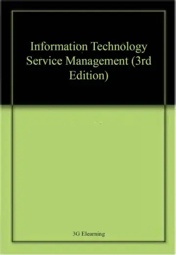 Cover of Information Technology Service Management