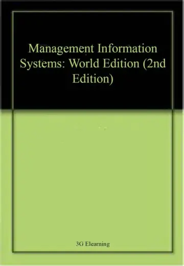 Cover of Management Information Systems
