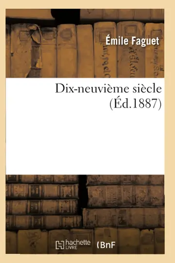 Cover of Dix-Neuvième Siècle
