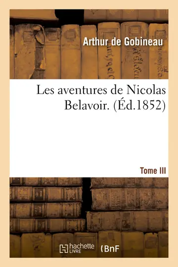 Cover of Les Aventures de Nicolas Belavoir. III