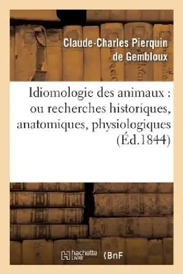 Cover of Idiomologie Des Animaux