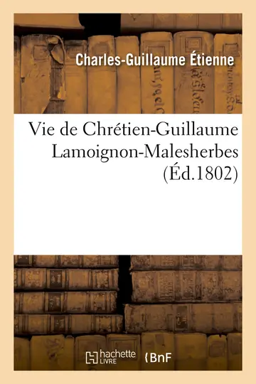 Cover of Vie de Chrtien-Guillaume Lamoignon-Malesherbes