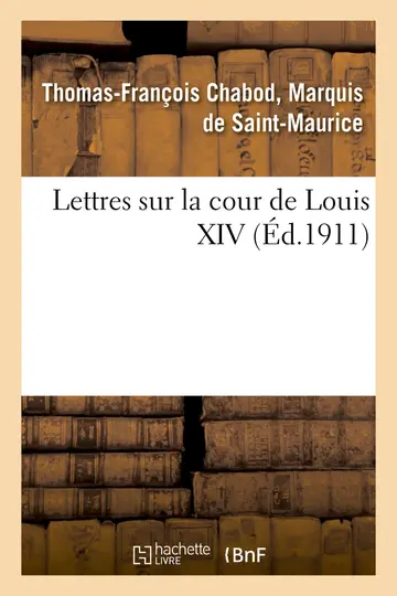 Cover of Lettres Sur La Cour de Louis XIV