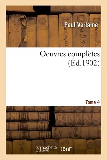 Cover of Oeuvres Compltes T. 4