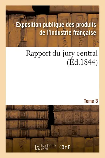 Cover of Rapport Du Jury Central. Tome 3