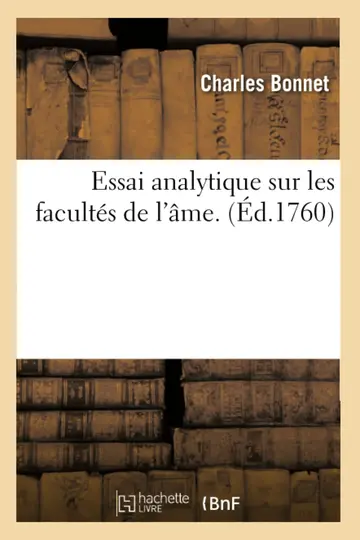 Cover of Essai Analytique Sur Les Facults de l'me