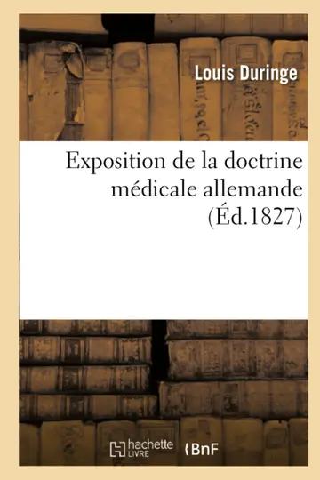 Cover of Exposition de la Doctrine Mdicale Allemande