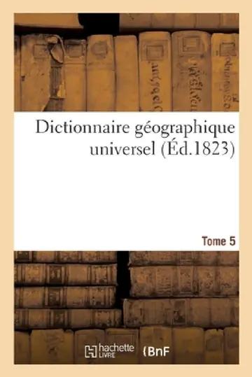 Cover of Dictionnaire Géographique Universel