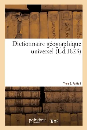 Cover of Dictionnaire Géographique Universel