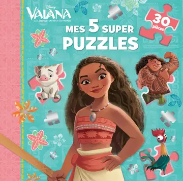 Cover of Vaiana - mes 5 super puzzles - 5 puzzles 30 pieces - disney