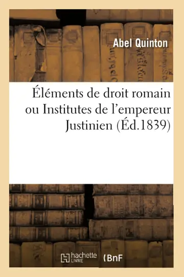 Cover of Lments De Droit Romain