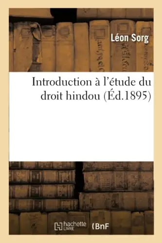 Cover of Introduction l'tude du droit hindou