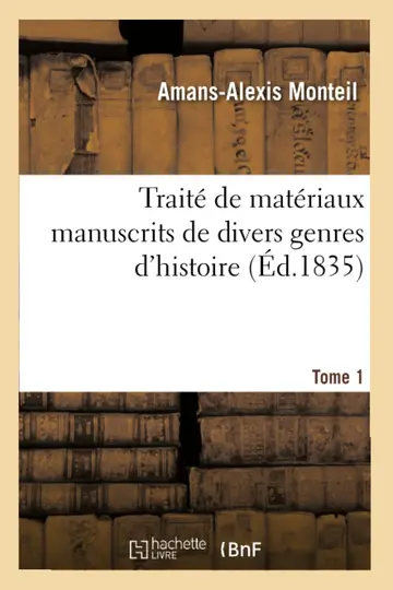 Cover of Trait de Matriaux Manuscrits de Divers Genres d'Histoire