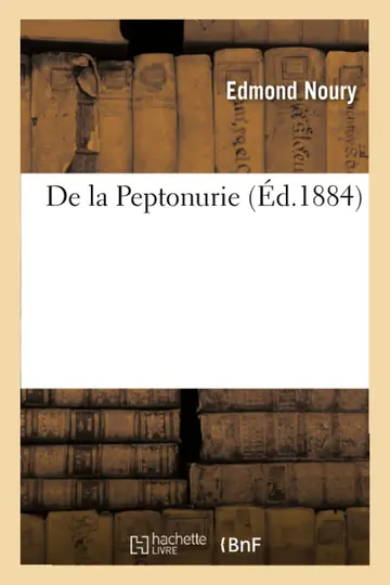Cover of de la Peptonurie