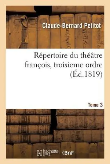 Cover of Répertoire Du Théâtre François, Troisieme Ordre