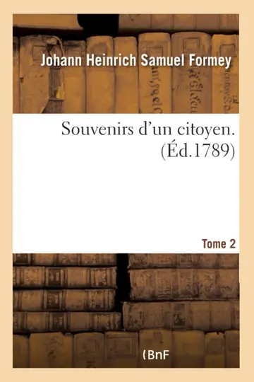 Cover of Souvenirs d'Un Citoyen. Tome 2