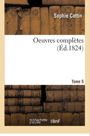 Cover of Oeuvres Compltes Tome 5, 1