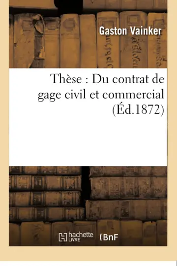 Cover of Thèse