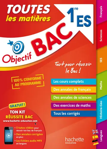Cover of Objectif bac - toutes les matières première es