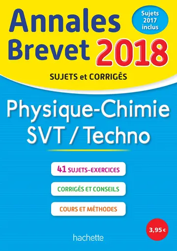 Cover of Annales brevet 2018 physique-chimie-svt