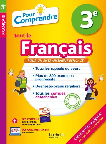 Cover of Pour comprendre français 3e