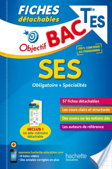 Cover of Objectif bac fiches detachables sciences economiques et sociales term es