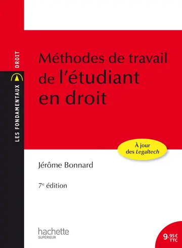 Cover of Methodes de travail de l'etudiant en droit